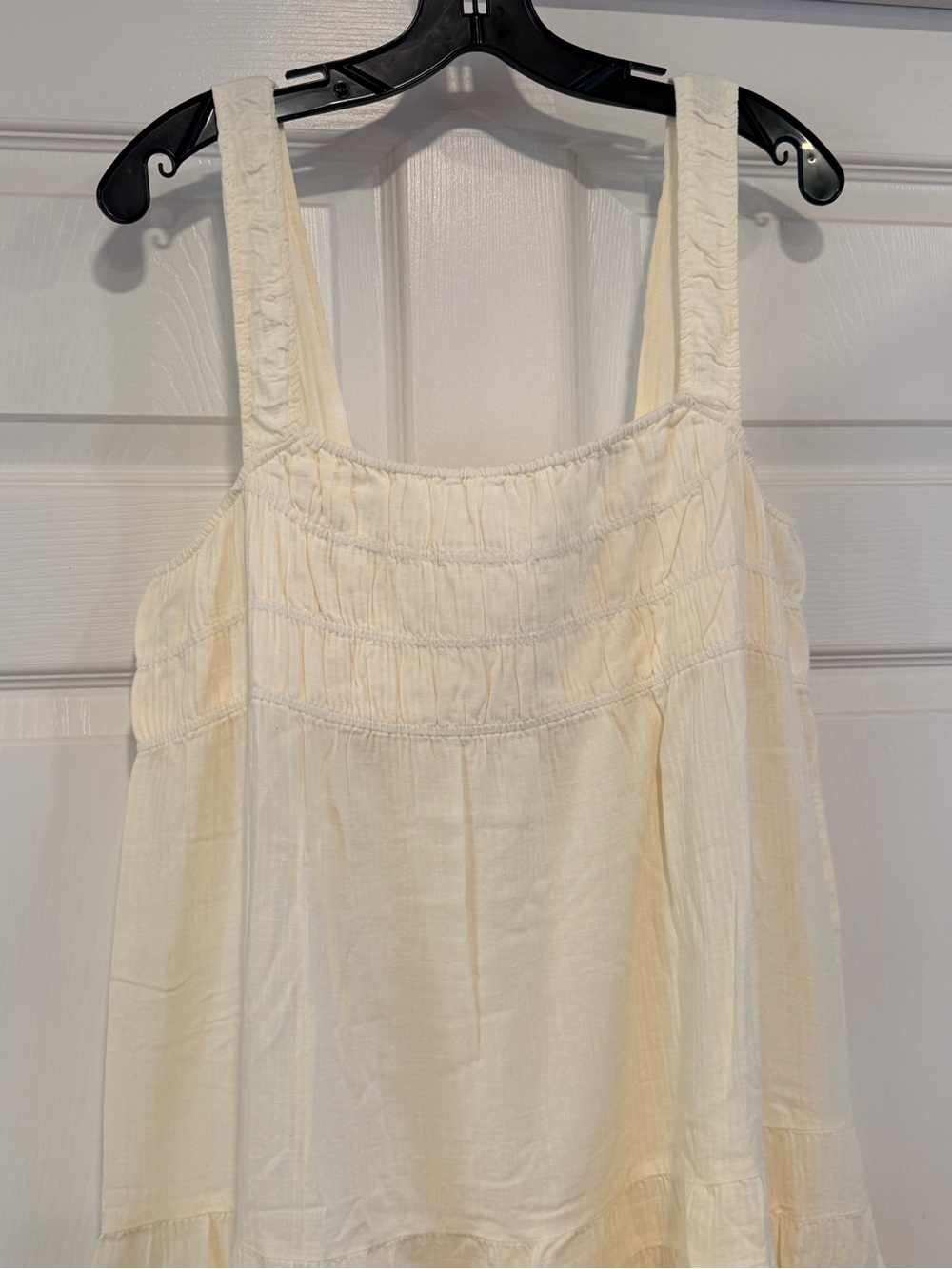 J. Crew Cream Airy gauze tiered maxi dress Cover Up Size L #314 - Picture 14 of 17